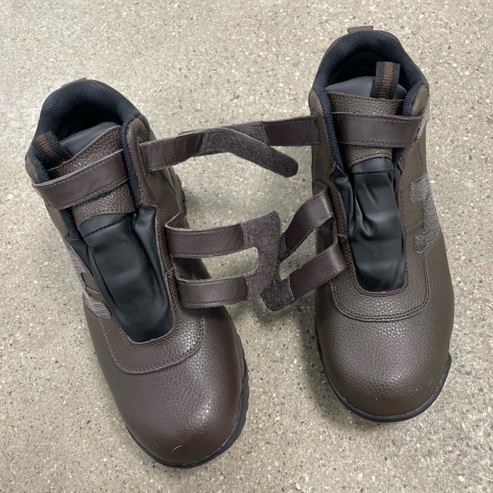 NWOB Propet MPRX85 Brown Cliff Walker Strap Orthopedic Boots size 10.5 wide - Picture 10 of 15